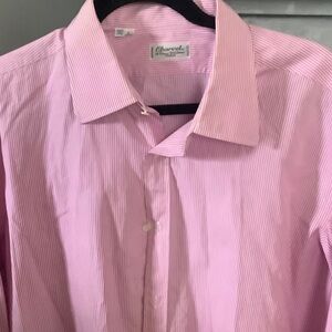 Charvet Pink Thin-Striped Dress Shirt. Size large